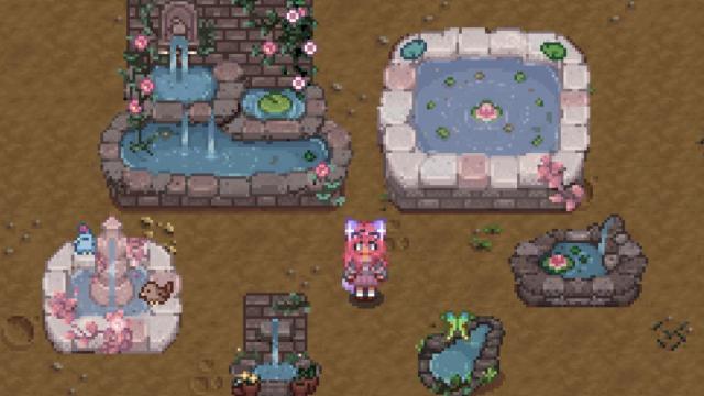 (AT) Muski's Recolor of HxW's Fairy Fountain Furniture для Stardew Valley