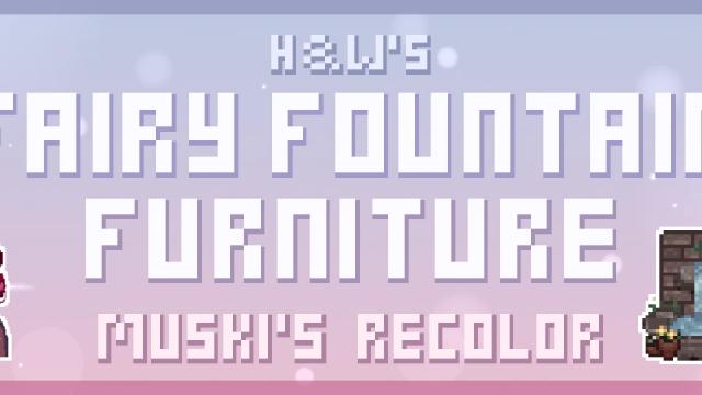 (AT) Muski's Recolor of HxW's Fairy Fountain Furniture для Stardew Valley