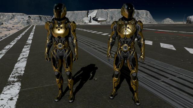 Black and Golden Starborn Spacesuit Venator