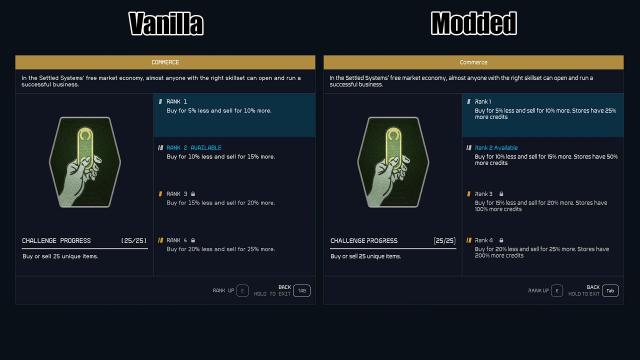 Commerce Perk Increases Vendor Credits для Starfield