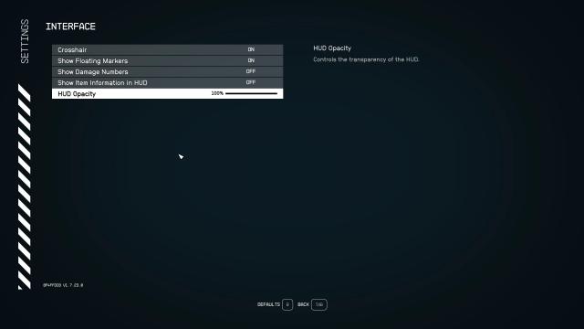 Minimal HUD 1.1 for Starfield