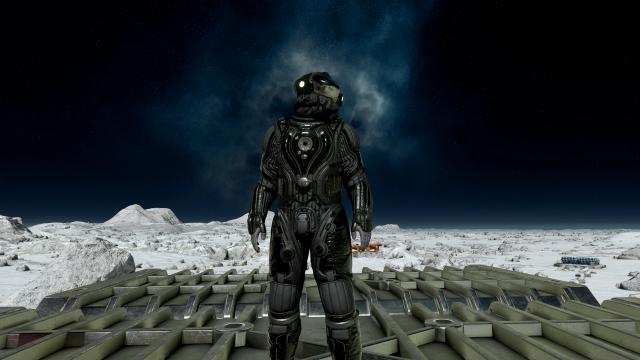 All Black Va'ruun Spacesuit для Starfield