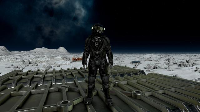 All Black Va'ruun Spacesuit для Starfield