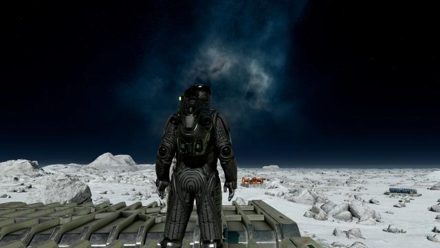 All Black Va'ruun Spacesuit для Starfield