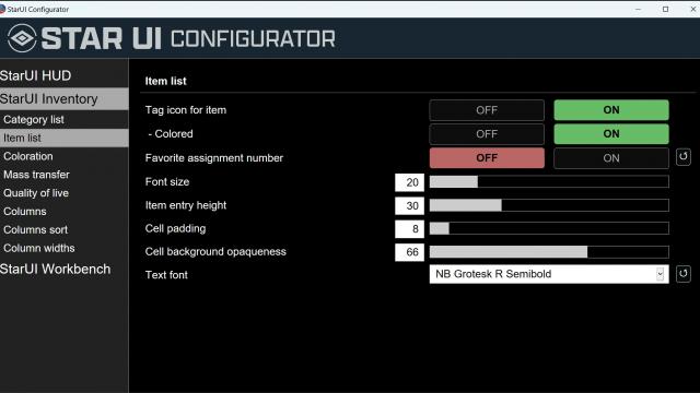 StarUI Configurator for Starfield