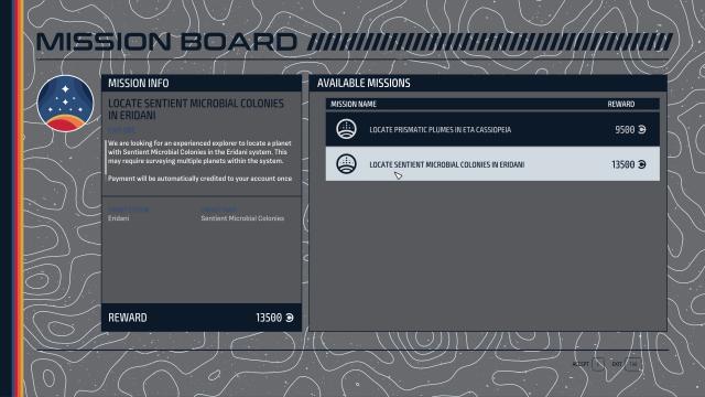 Easy Read Dark UI - Mission Boards