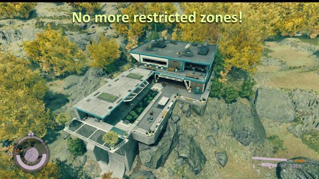 Build Outposts in restricted zones (Over POI) for Starfield
