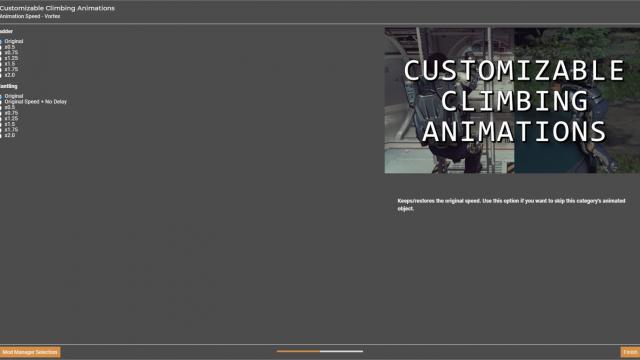 Customizable Climbing Animation Speed (Ladder and Mantle) - Including Mantling Fix для Starfield