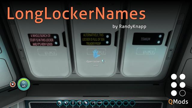 LongLockerNames - LockerColorPicker for Subnautica
