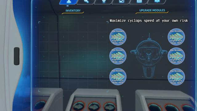 Cyclops Speed Upgrades for Subnautica