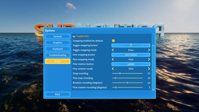 SnapBuilder - Snap-to-Grid for Subnautica для Subnautica