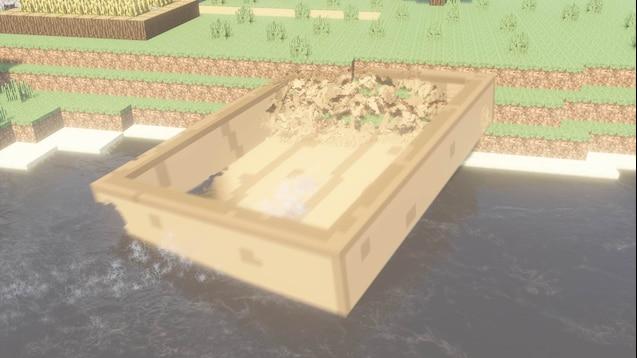 Minecraft  Drivable Minecraft Boats for Teardown