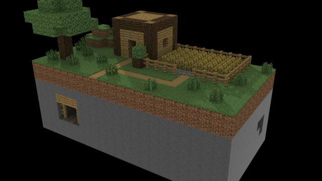 Minecraft  Small Minecraft Chunk for Teardown