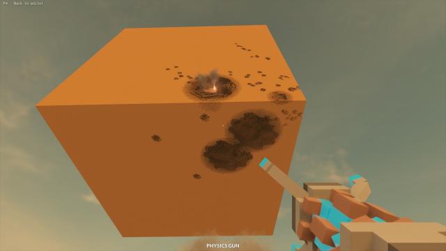 Destructible cube