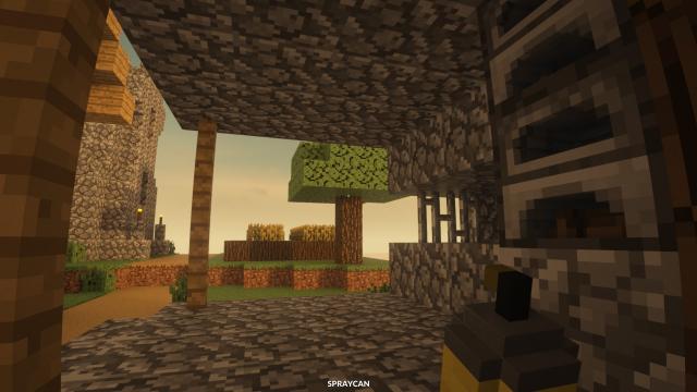 Маленькая деревушка в стиле Майнкрафта / Minecraft Small Town для Teardown