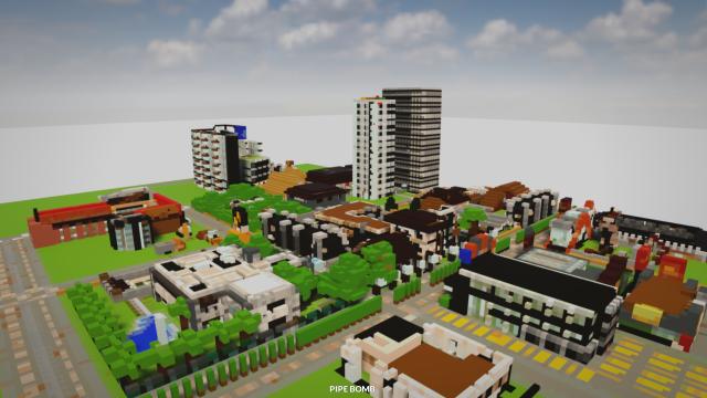 Маленький город из Minecraft / Mini Minecraft City