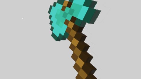 Алмазный топор из Майнкрафта / Minecraft Diamond Axe