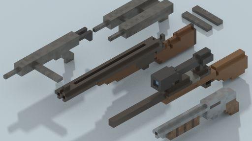 Retro Arena Guns for Teardown