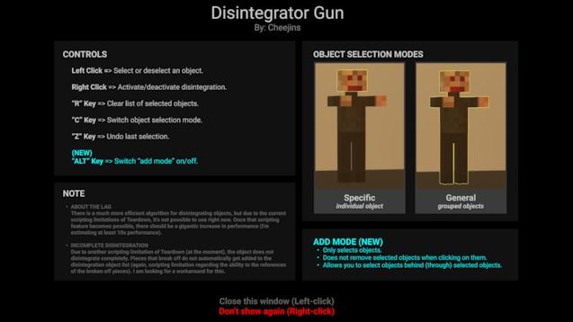 Disintegrator Gun for Teardown