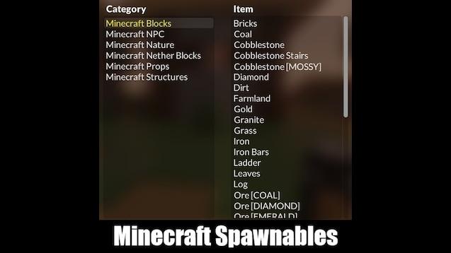 Minecraft Spawnables для Teardown