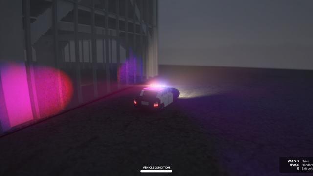 Cop Car with Rotating Lights for Teardown