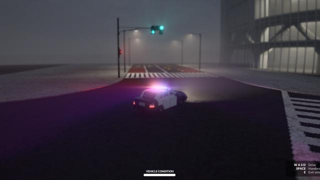 Cop Car with Rotating Lights for Teardown