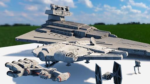 Spawnable Flying Star Wars Ships for Teardown
