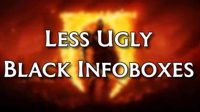 Less Ugly Black Infoboxes for Oblivion Remastered