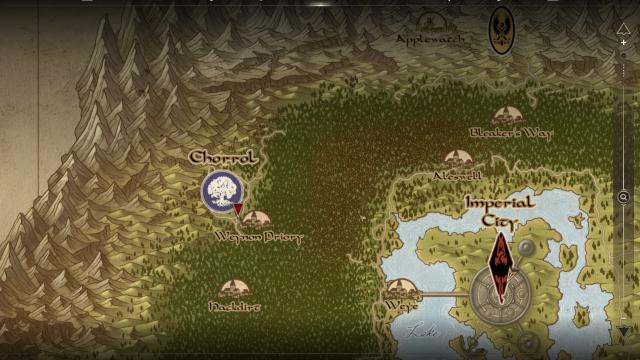 Cyrodiil Paper Map by Caro Tuts for Oblivion Remastered