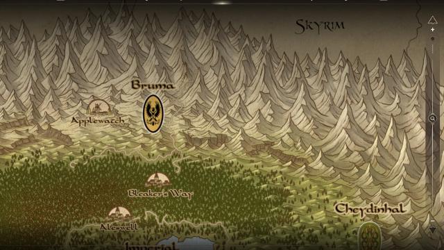 Cyrodiil Paper Map by Caro Tuts for Oblivion Remastered