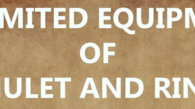 Unlimited Equipment of Amulets and Rings