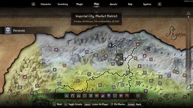 Colored World Map для Oblivion Remastered