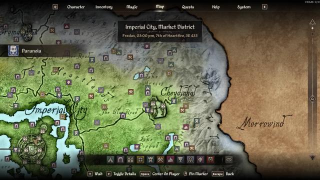 Colored World Map для Oblivion Remastered