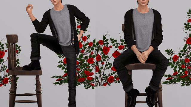 Simple Boy Pose Pack для The Sims 4