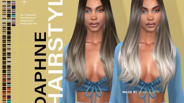 LeahLillith Daphne Hairstyle для The Sims 4