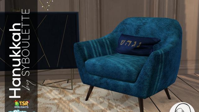 Holiday Wonderland - Hanukkah - Armchair for The Sims 4