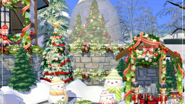 Christmas Snowglobe Home для The Sims 4