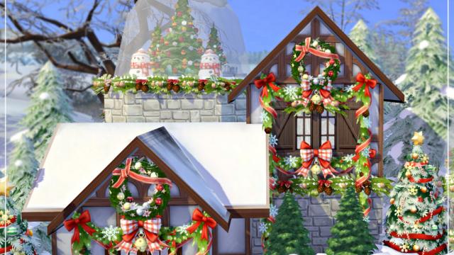 Christmas Snowglobe Home для The Sims 4