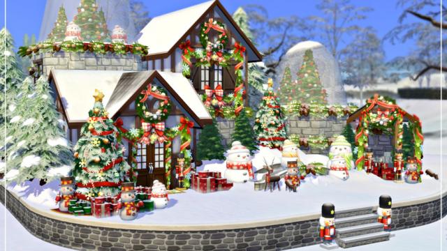 Christmas Snowglobe Home для The Sims 4