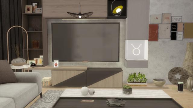 Trish - living room для The Sims 4