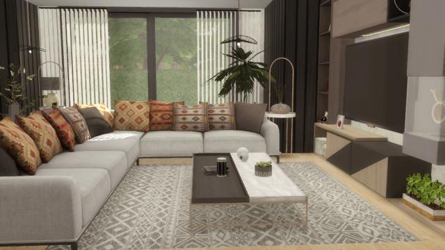 Trish - living room для The Sims 4