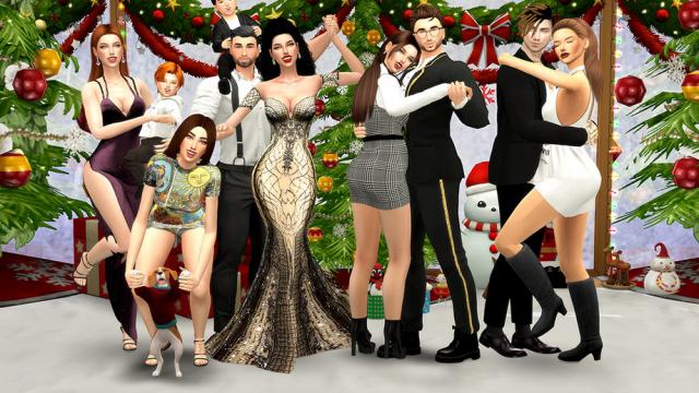Happy New Year (Pose Pack) for The Sims 4