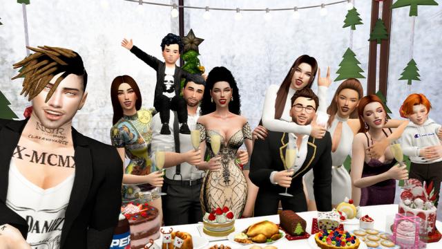 Happy New Year (Pose Pack) для The Sims 4