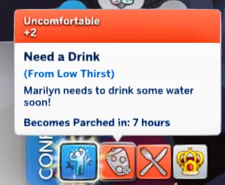 Жажда / Thirsty (Gameplay Mod) для The Sims 4