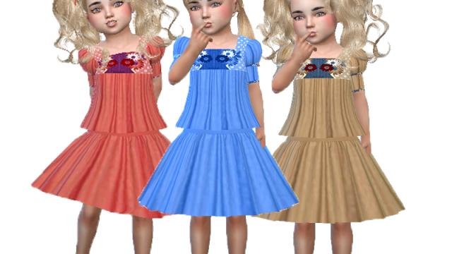 T55 toddler dress 01 (Base game) for The Sims 4