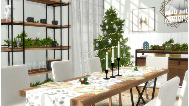 Sandra dining room for The Sims 4