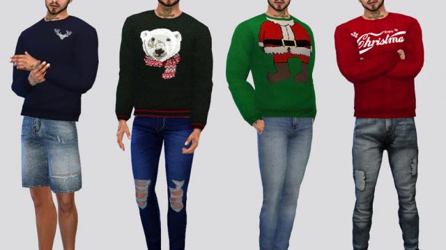 Tis Holiday Sweater for The Sims 4