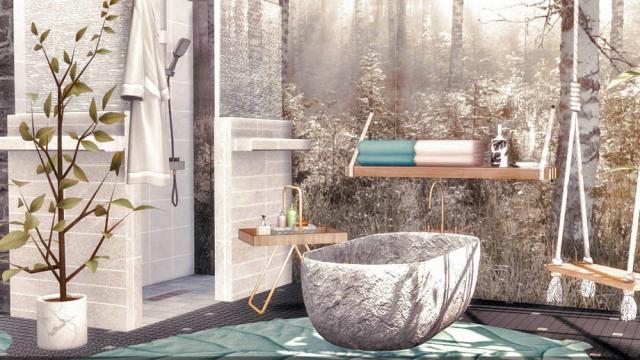 Vivien - Bathroom для The Sims 4