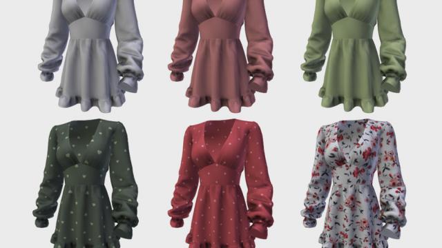 Dress - DR399 for The Sims 4