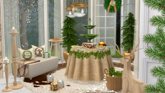 Holiday Wonderland - Christmas Buffet for The Sims 4